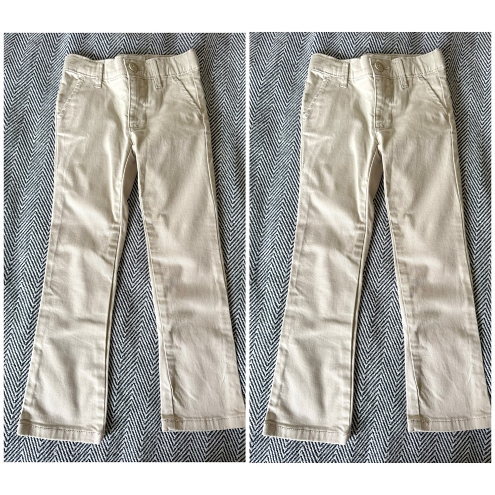 ✨ The Children’s Place Slim Fit Chino Pants 2-Pack – Khaki, Size 5 Slim - Picture 1 of 5